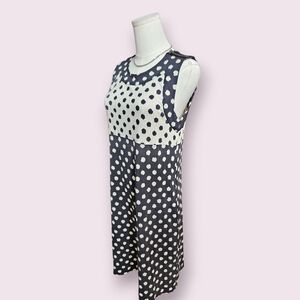 Diane Von Furstenberg Black and White Polka Dot Mini Dress